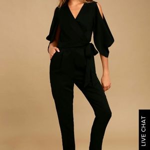 Lulu's/Adelyn Rae Hold Tight Black Jumpsuit